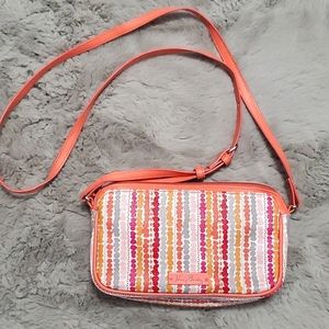 Vera Bradley pastel orange camera bag crossbody bag